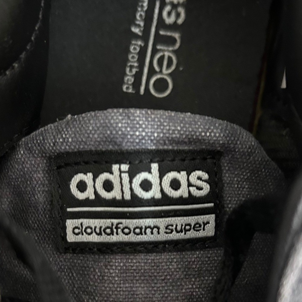 Adidas Neo Cloudfoam Super Mens Gray Black Canvas Sneakers AW4314 Size‎ 13 - Picture 5 of 8